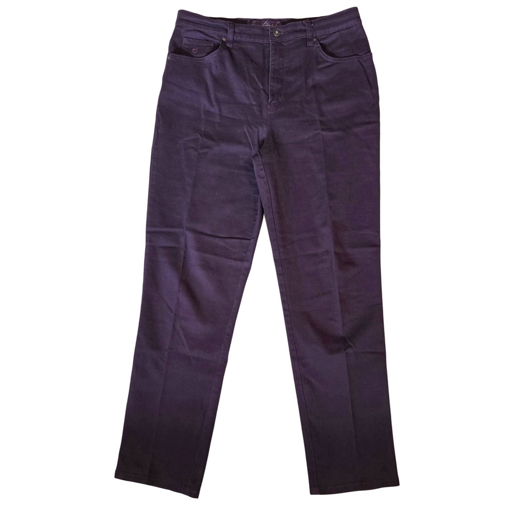 Gloria Vanderbilt NWOT Boho Chic Amanda High Rise Tapered‎ Jeans Purple Women 10